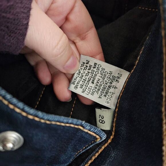 Rag & Bone Moto Zipper Detail Skinny Jeans - Picture 5 of 9